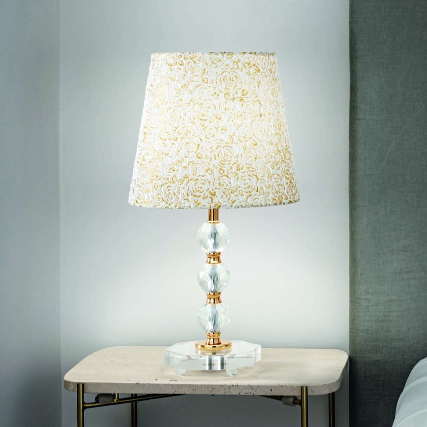 Ideal Lux - Kristāla galda lampa QUEEN 1xE27/60W/230V zelta