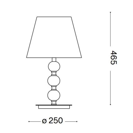 Ideal Lux - Kristāla galda lampa QUEEN 1xE27/60W/230V zelta