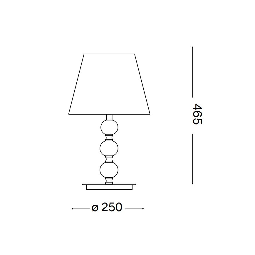 Ideal Lux - Kristāla galda lampa QUEEN 1xE27/60W/230V zelta