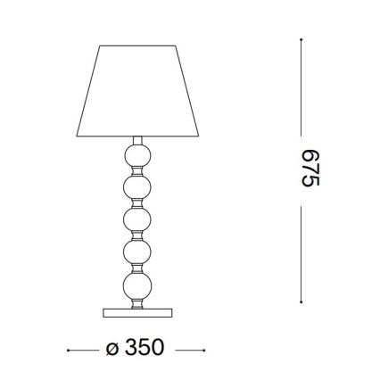 Ideal Lux - Kristāla galda lampa QUEEN 1xE27/60W/230V zelta