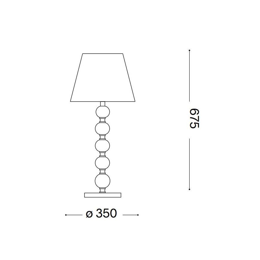 Ideal Lux - Kristāla galda lampa QUEEN 1xE27/60W/230V zelta