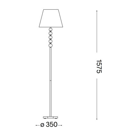 Ideal Lux - Kristāla grīdas stāvlampa QUEEN 1xE27/60W/230V zelta