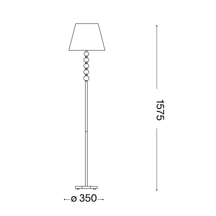 Ideal Lux - Kristāla grīdas stāvlampa QUEEN 1xE27/60W/230V zelta