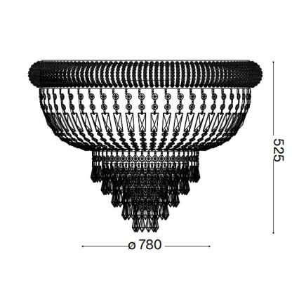 Ideal Lux - Kristāla griestu lampa DUBAI 24xE14/28W/230V d. 78 cm spīdīgi hromēts