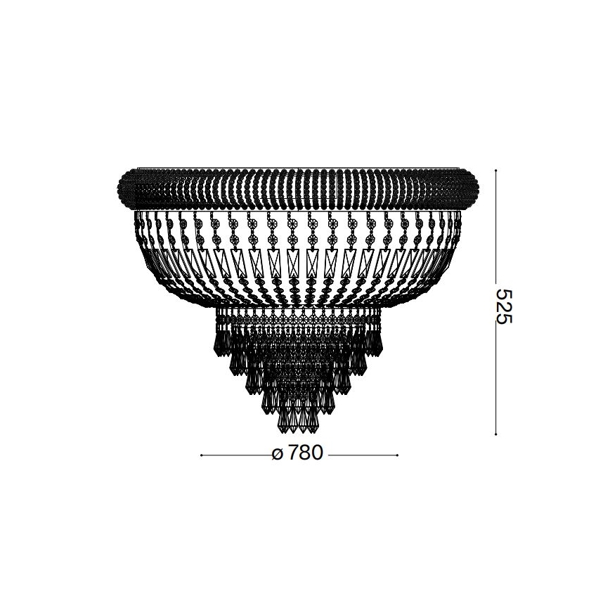 Ideal Lux - Kristāla griestu lampa DUBAI 24xE14/28W/230V d. 78 cm spīdīgi hromēts