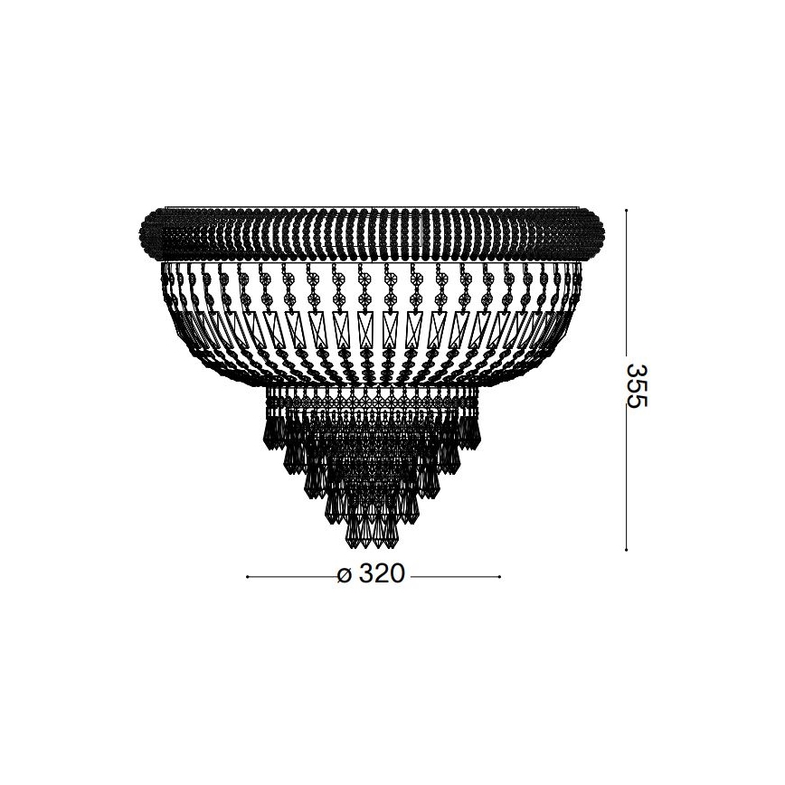 Ideal Lux - Kristāla griestu lampa DUBAI 3xE14/28W/230V d. 32 cm spīdīgi hromēts