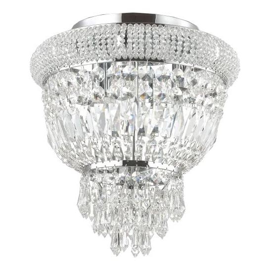 Ideal Lux - Kristāla griestu lampa DUBAI 3xE14/28W/230V d. 32 cm spīdīgi hromēts