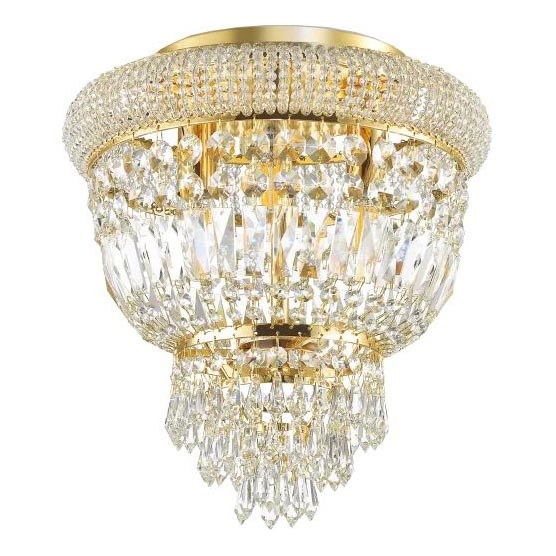 Ideal Lux - Kristāla griestu lampa DUBAI 3xE14/28W/230V d. 32 cm zelta