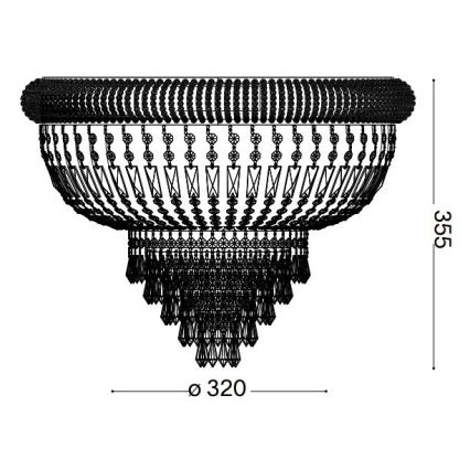 Ideal Lux - Kristāla griestu lampa DUBAI 3xE14/28W/230V d. 32 cm zelta