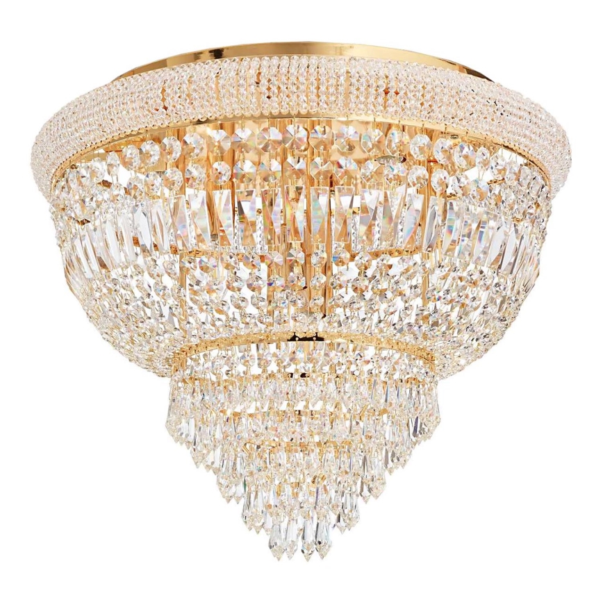 Ideal Lux - Kristāla griestu lampa DUBAI 6xE14/28W/230V d. 52 cm zelta