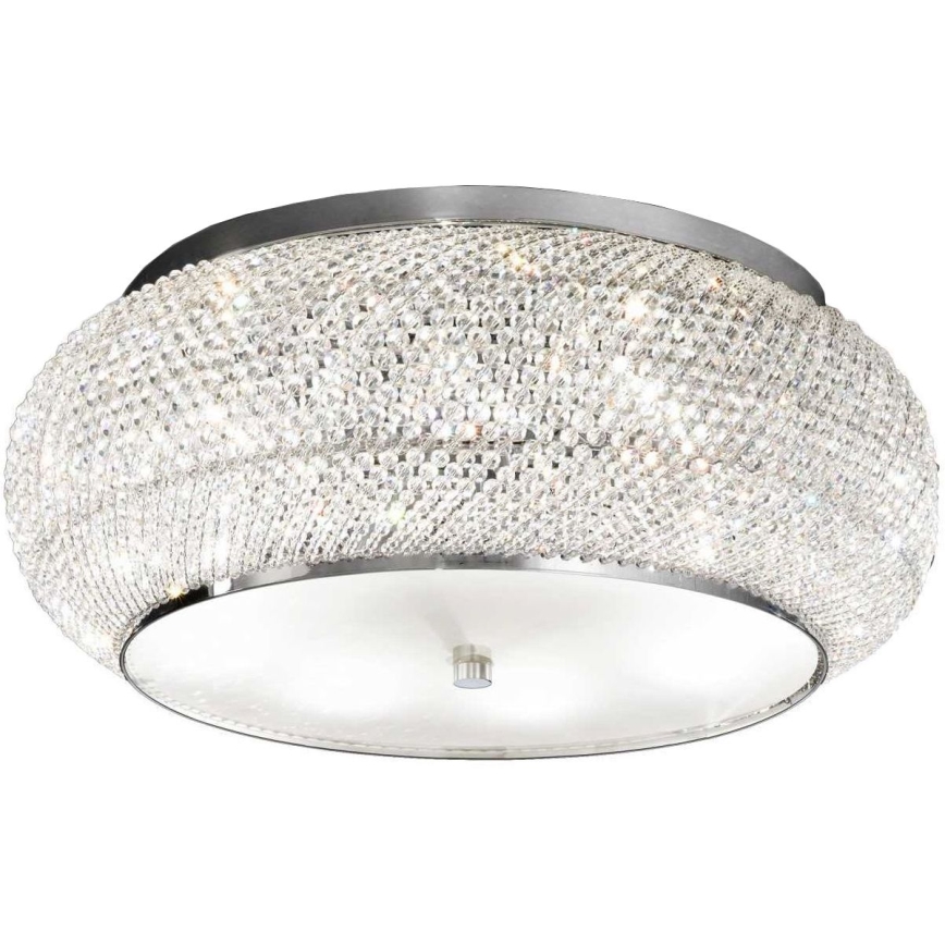 Ideal Lux - Kristāla griestu lampa PASHA 10xE14/40W/230V d. 55 spīdīgi hromēts