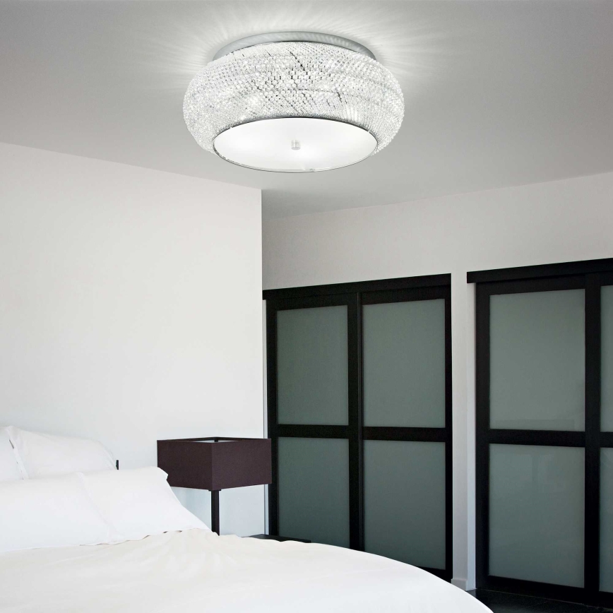 Ideal Lux - Kristāla griestu lampa PASHA 10xE14/40W/230V d. 55 spīdīgi hromēts