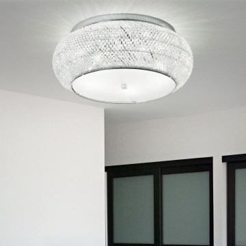 Ideal Lux - Kristāla griestu lampa PASHA 10xE14/40W/230V d. 55 spīdīgi hromēts