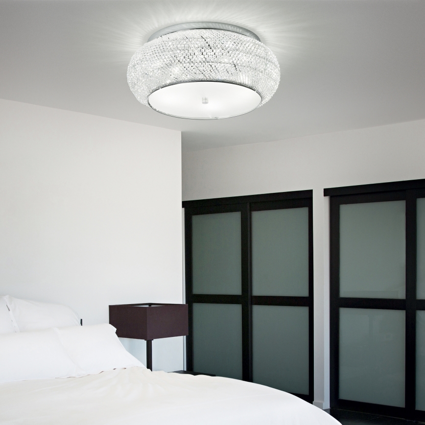 Ideal Lux - Kristāla griestu lampa PASHA 14xE14/40W/230V d. 65 spīdīgi hromēts
