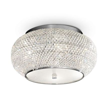 Ideal Lux - Kristāla griestu lampa PASHA 6xE14/40W/230V d. 40 cm spīdīgi hromēts