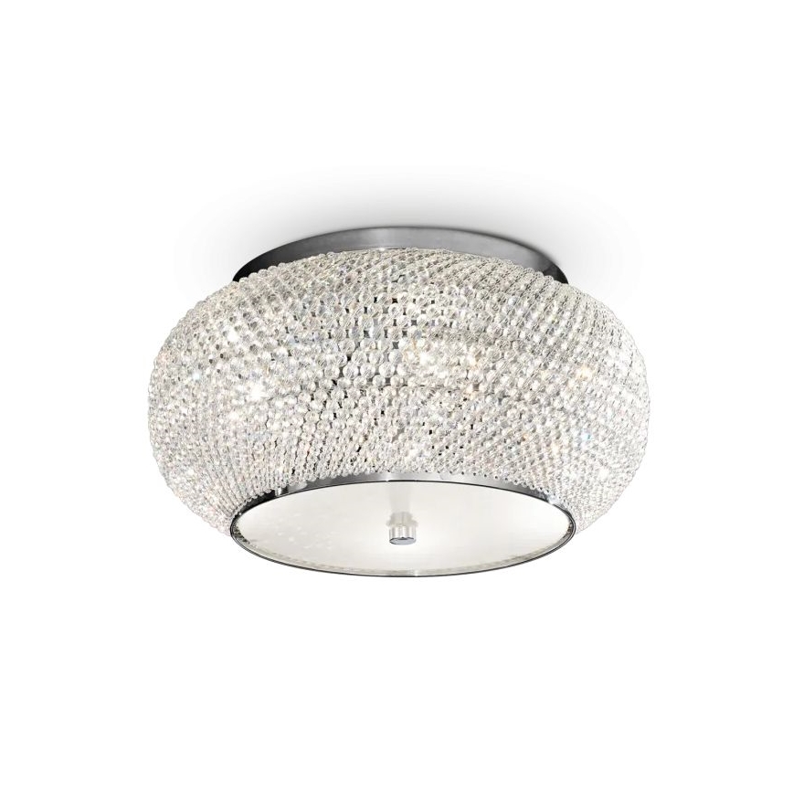 Ideal Lux - Kristāla griestu lampa PASHA 6xE14/40W/230V d. 40 cm spīdīgi hromēts