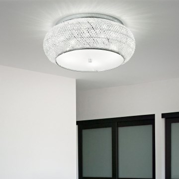 Ideal Lux - Kristāla griestu lampa PASHA 6xE14/40W/230V d. 40 cm spīdīgi hromēts