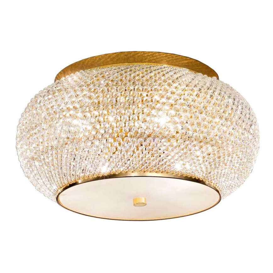 Ideal Lux - Kristāla griestu lampa PASHA 6xE14/40W/230V d. 40 cm zelta