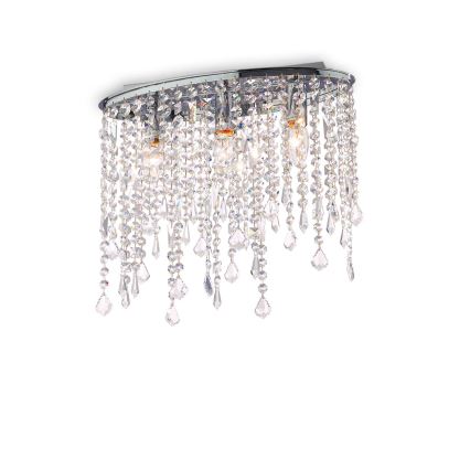 Ideal Lux - Kristāla griestu lampa RAIN 3xE14/40W/230V spīdīgs hroms