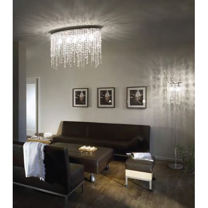 Ideal Lux - Kristāla griestu lampa RAIN 3xE14/40W/230V spīdīgs hroms