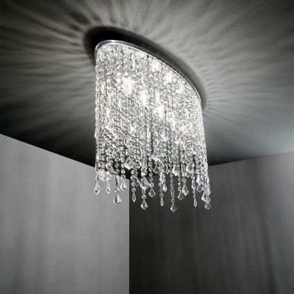 Ideal Lux - Kristāla griestu lampa RAIN 3xE14/40W/230V spīdīgs hroms