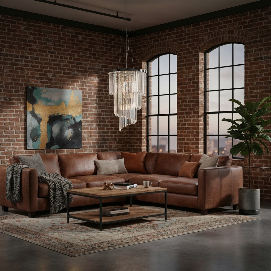 Ideal Lux - Kristāla lustra ar auklu CARLTON 8xE14/40W/230V d. 40 cm spīdīgi hromēts