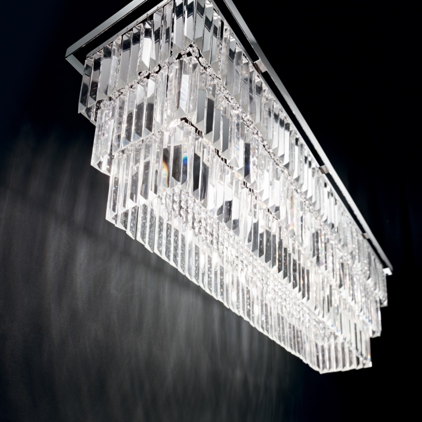 Ideal Lux - Kristāla lustra ar auklu MARTINEZ 8xE14/40W/230V spīdīgi hromēts