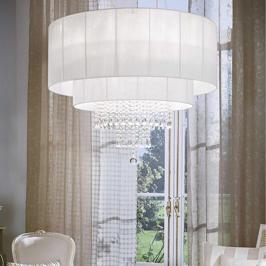 Ideal Lux - Kristāla lustra ar auklu OPERA 10xE27/60W/230V d. 90 cm balta