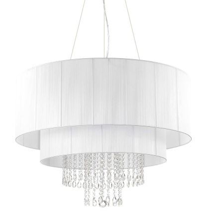 Ideal Lux - Kristāla lustra ar auklu OPERA 10xE27/60W/230V d. 90 cm balta