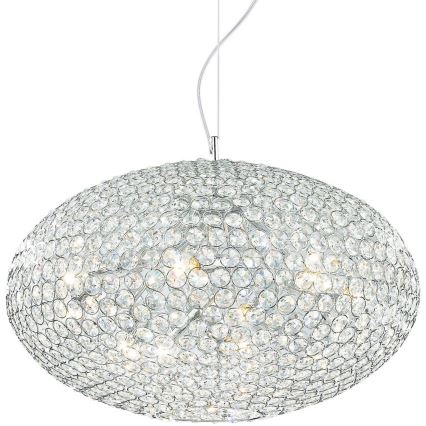 Ideal Lux - Kristāla lustra ar auklu ORION 12xE14/40W/230V d. 60 cm sudraba