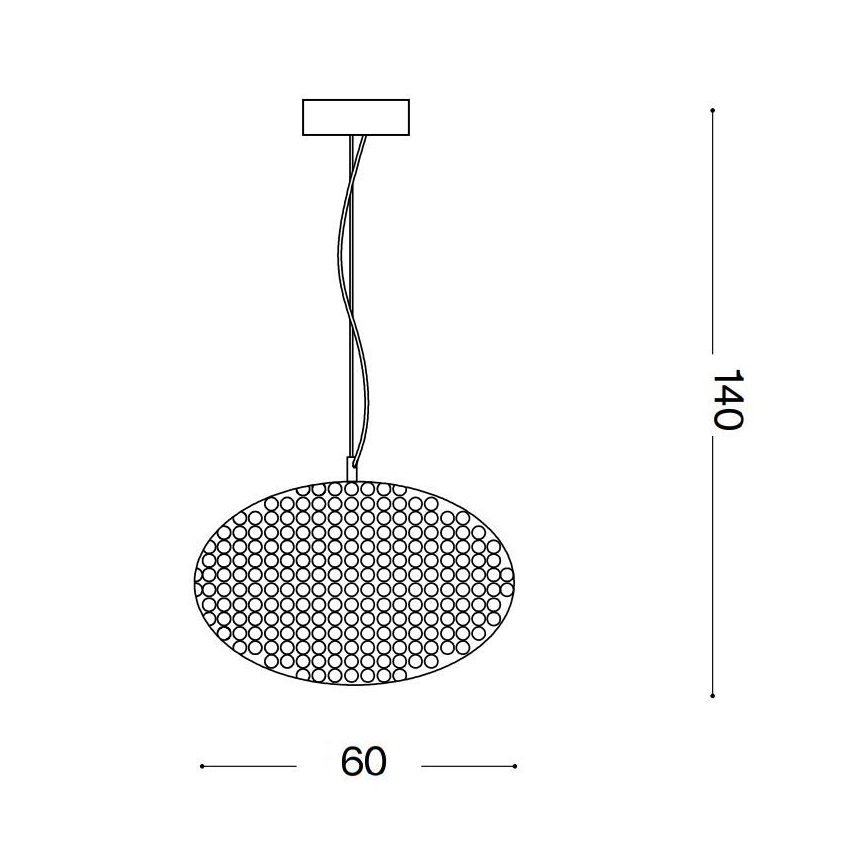 Ideal Lux - Kristāla lustra ar auklu ORION 12xE14/40W/230V d. 60 cm sudraba