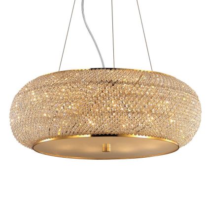 Ideal Lux - Kristāla lustra ar auklu PASHA 10xE14/40W/230V d. 55 cm zelta