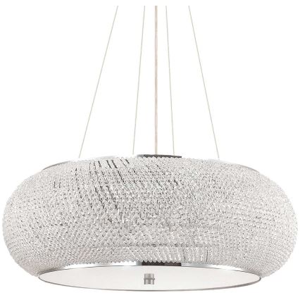 Ideal Lux - Kristāla lustra ar auklu PASHA 14xE14/40W/230V d. 65 cm spīdīgi hromēts