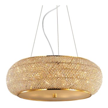 Ideal Lux - Kristāla lustra ar auklu PASHA 14xE14/40W/230V d. 65 cm zelta
