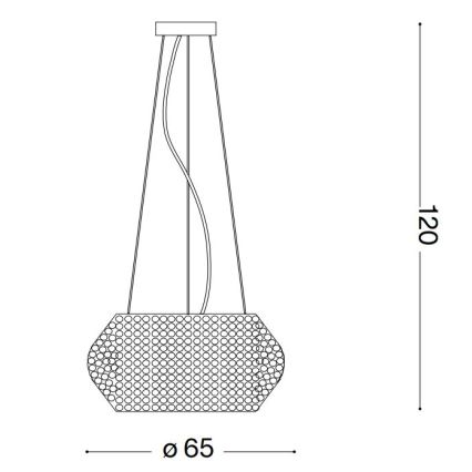 Ideal Lux - Kristāla lustra ar auklu PASHA 14xE14/40W/230V d. 65 cm zelta
