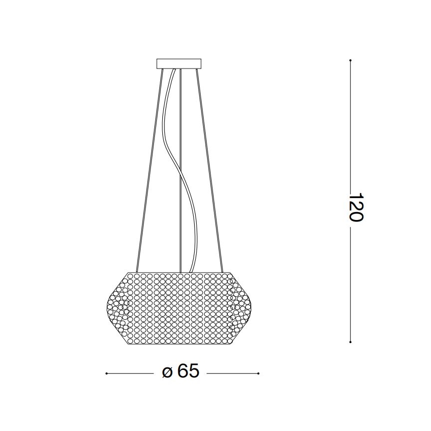 Ideal Lux - Kristāla lustra ar auklu PASHA 14xE14/40W/230V d. 65 cm zelta