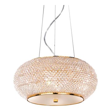 Ideal Lux - Kristāla lustra ar auklu PASHA 6xE14/40W/230V d. 40 cm zelta