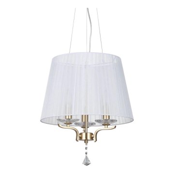 Ideal Lux - Kristāla lustra ar auklu PEGASO 3xE14/28W/230V d. 40 cm zelta