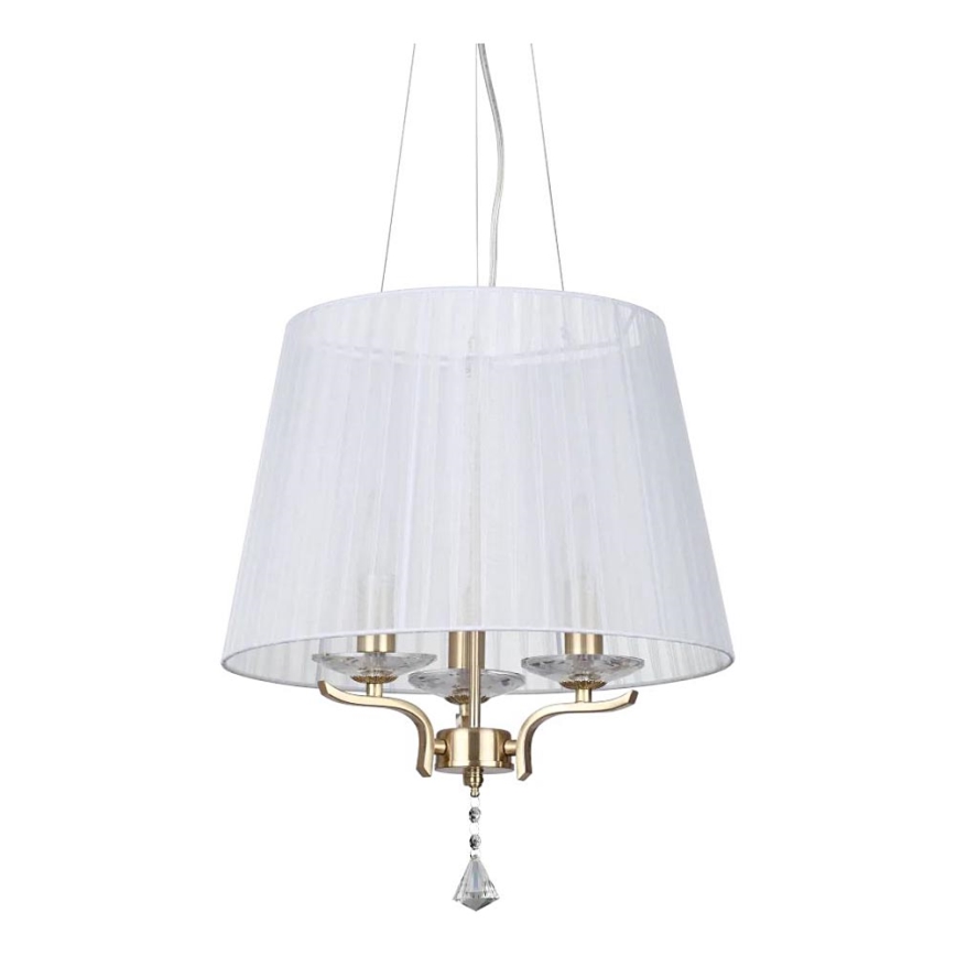 Ideal Lux - Kristāla lustra ar auklu PEGASO 3xE14/28W/230V d. 40 cm zelta