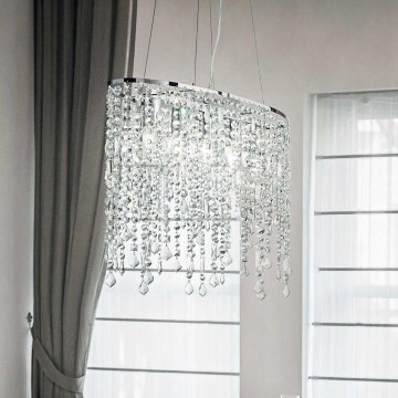 Ideal Lux - Kristāla lustra ar auklu RAIN 5xE14/40W/230V caurspīdīga