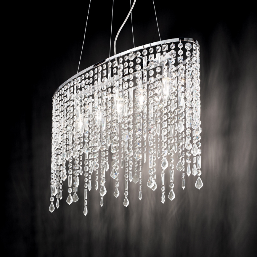 Ideal Lux - Kristāla lustra ar auklu RAIN 5xE14/40W/230V caurspīdīga