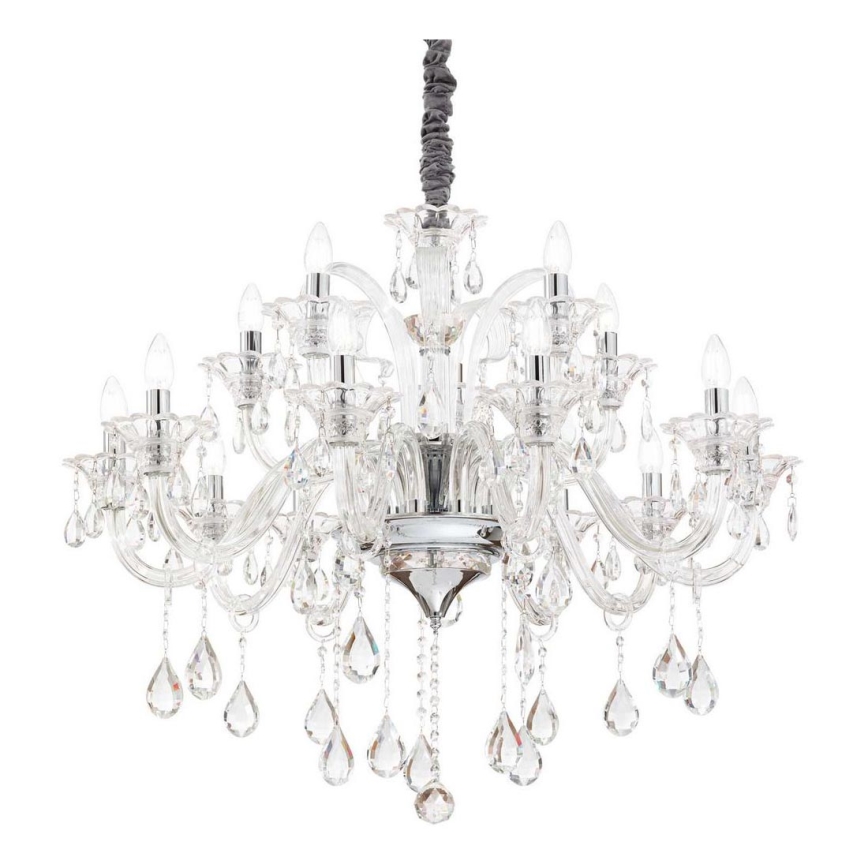 Ideal Lux - Kristāla lustra ar ķēdi COLOSSAL 15xE14/40W/230V d. 95 cm caurspīdīga/spīdīgi hromēts