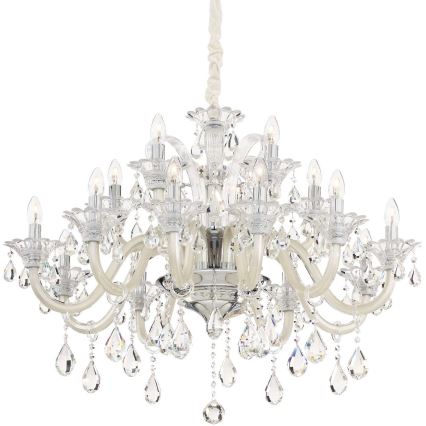 Ideal Lux - Kristāla lustra ar ķēdi COLOSSAL 15xE14/40W/230V d. 95 cm krēmkrāsa/spīdīgi hromēts