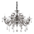 Ideal Lux - Kristāla lustra ar ķēdi COLOSSAL 8xE14/40W/230V d. 78 cm pelēka/spīdīgi hromēts