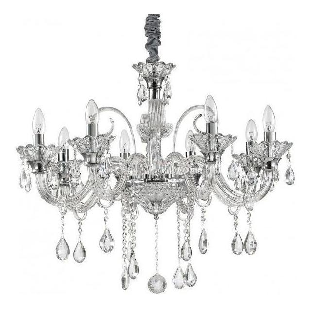 Ideal Lux - Kristāla lustra ar ķēdi COLOSSAL 8xE14/40W/230V d. 78 cm spīdīgi hromēts