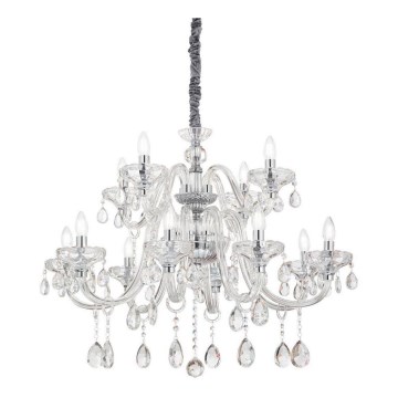 Ideal Lux - Kristāla lustra ar ķēdi CONTINENTAL 12xE14/40W/230V d. 86 cm caurspīdīga