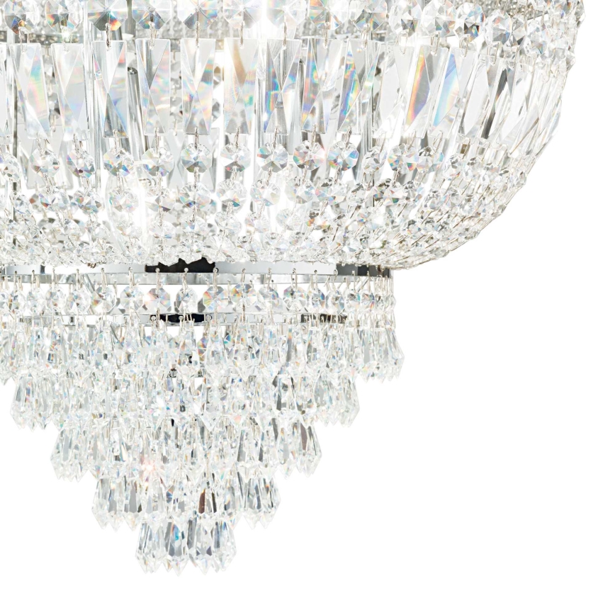 Ideal Lux - Kristāla lustra ar ķēdi DUBAI 10xE14/28W/230V d. 52 cm spīdīgi hromēts