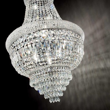 Ideal Lux - Kristāla lustra ar ķēdi DUBAI 10xE14/28W/230V d. 52 cm spīdīgi hromēts