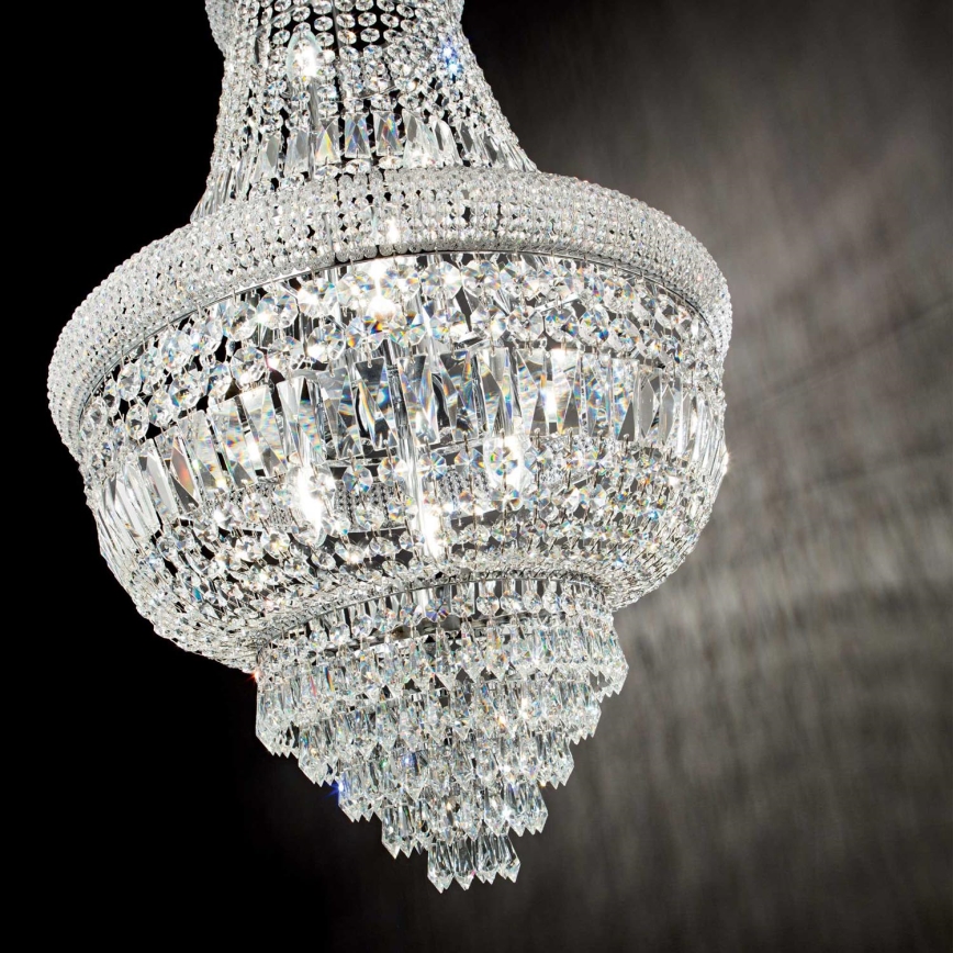 Ideal Lux - Kristāla lustra ar ķēdi DUBAI 10xE14/28W/230V d. 52 cm spīdīgi hromēts