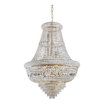 Ideal Lux - Kristāla lustra ar ķēdi DUBAI 24xE14/28W/230V d. 80 cm zelta
